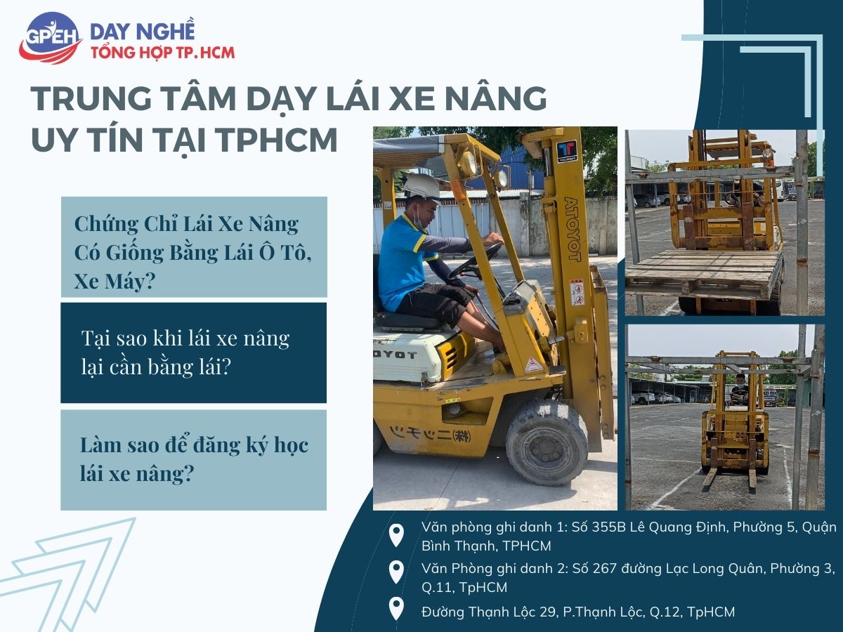 Trung tâm dạy lái xe nâng - Học lái xe nâng uy tín tại tphcm
